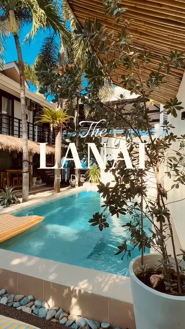 Aerial view of the pool at The Lanai